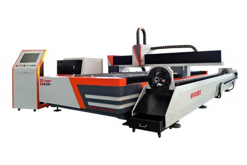 Metal Sheet lan Tube Dual-Gunakake Serat Laser Cutting Machine